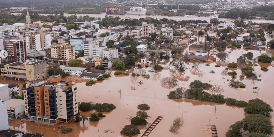Cidade de Lajeado foi uma das atingidas pelo ciclone.