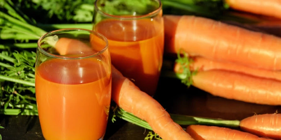 suco de cenoura.