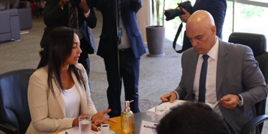 Gama foi recebida no STF por Alexandre de Moraes