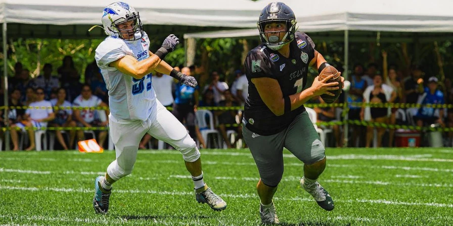 Lance da partida entre São Luís Sharks e Manaus FA.