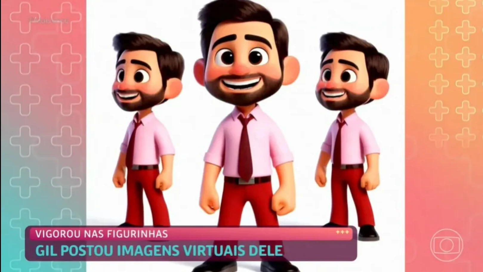 Gil do Vigor em imagens geradas por IA. (Foto: Reprodução / TV Globo)