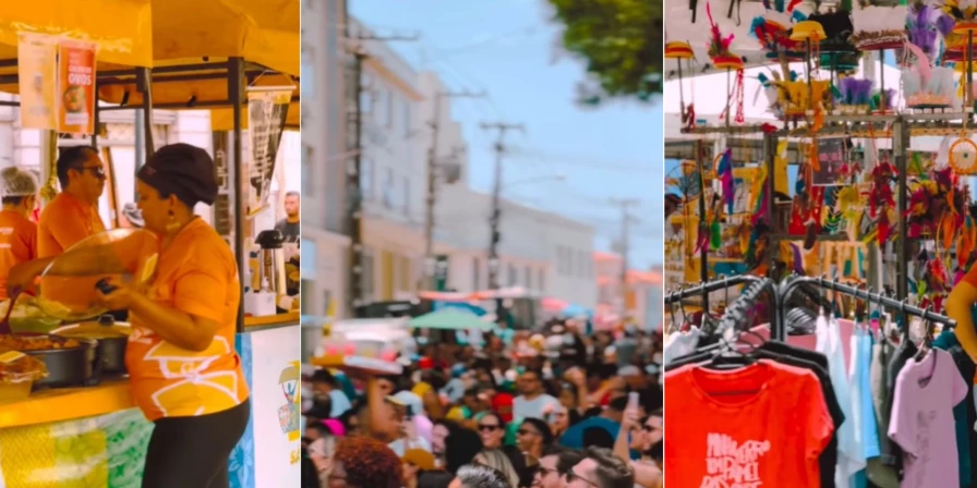 A Feirinha oferece ainda comidas típicas, bebidas, artesanato e outros produtos e serviços.
