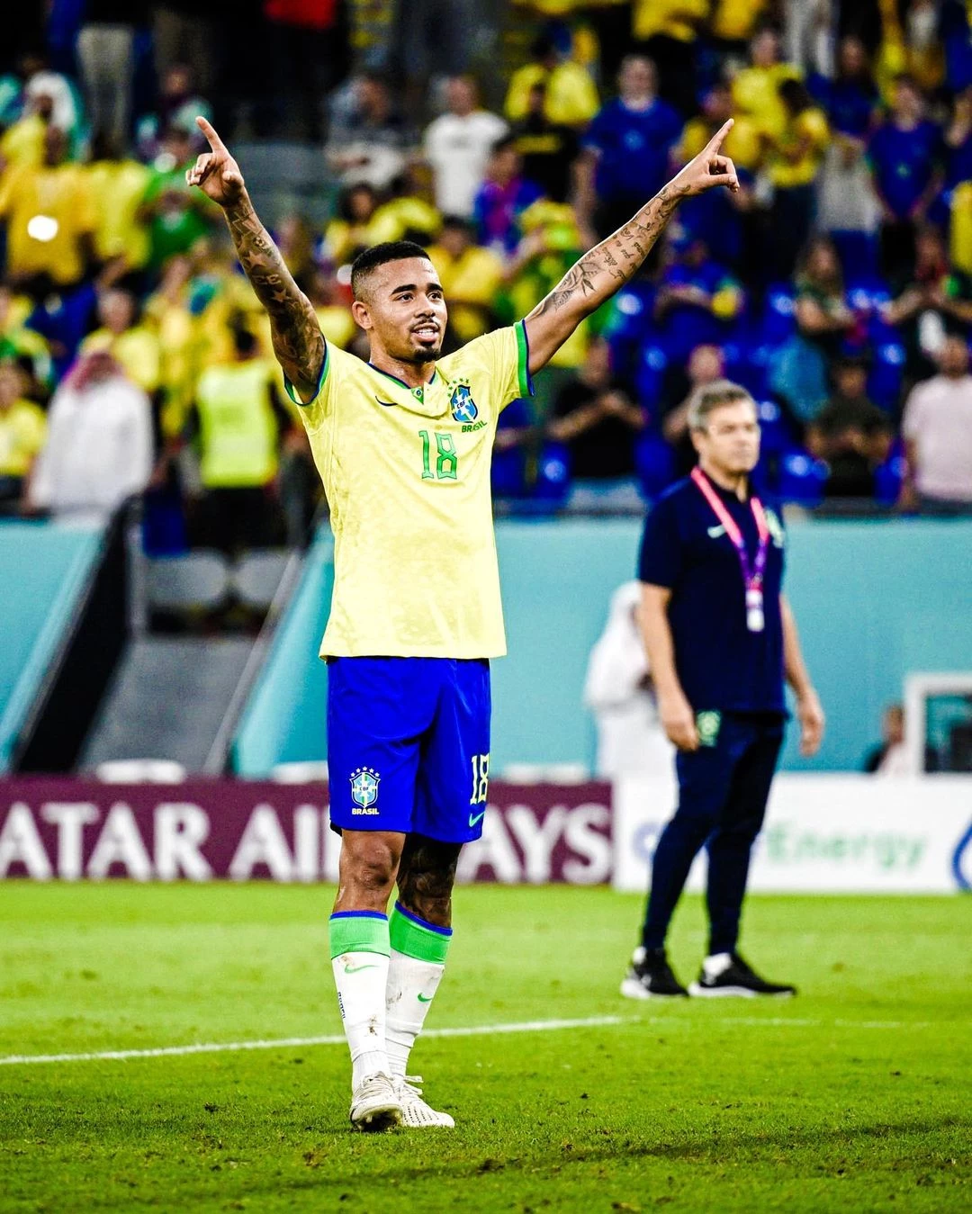 Gabriel Jesus, mesmo com lesão, foi convocado por Fernando Diniz (Crédito: @dejesusoficial)