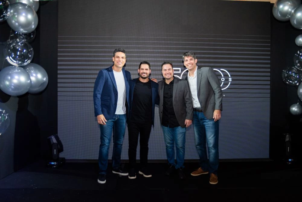 Os sócios Danilo Blume, Daniel Caracas, Tiago Albuquerque e o CEO da Maximize, Thiago Pires. (Foto: Mateus Oliveira)