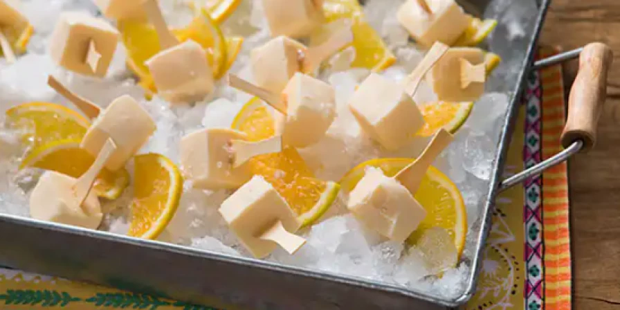 Picolé de laranja.