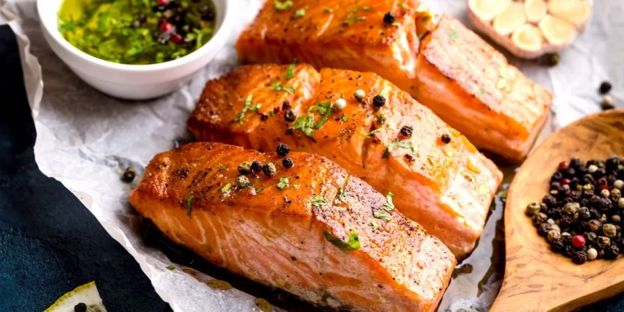 Filé de salmão ao forno.