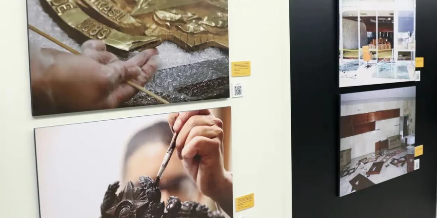 No Supremo, os trabalhos de limpeza, recuperação e restauro começaram logo após os atentados, mostra a exposição recém-inaugurada.