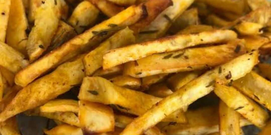 Batata doce frita.