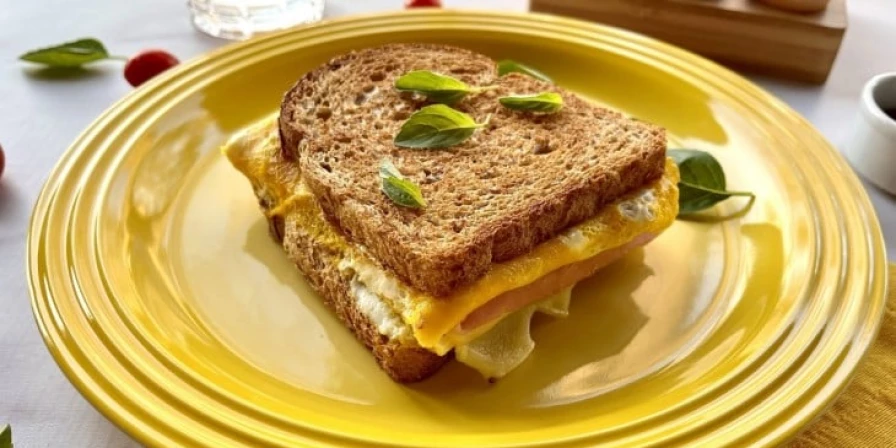Lanche de frigideira com ovo