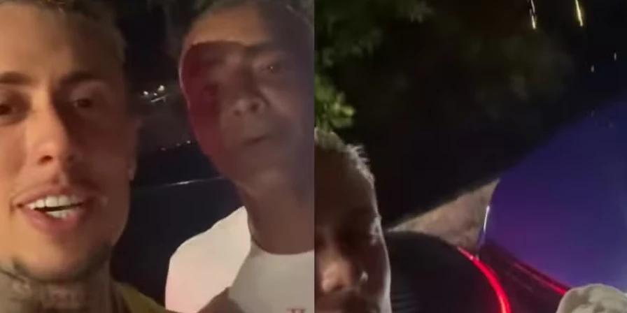 MC Daniel brinca após batida com Romário.