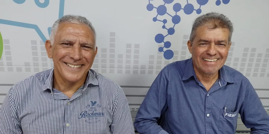 O assessor executivo da Fiema, José Alberto Aboub; e o presidente do Sindicato das Indústrias de Bebidas, Refrigerantes, Água Mineral e Aguardente do Estado do Maranhão, Jorge Fortes, concederam entrevista ao Abrindo o Verbo.