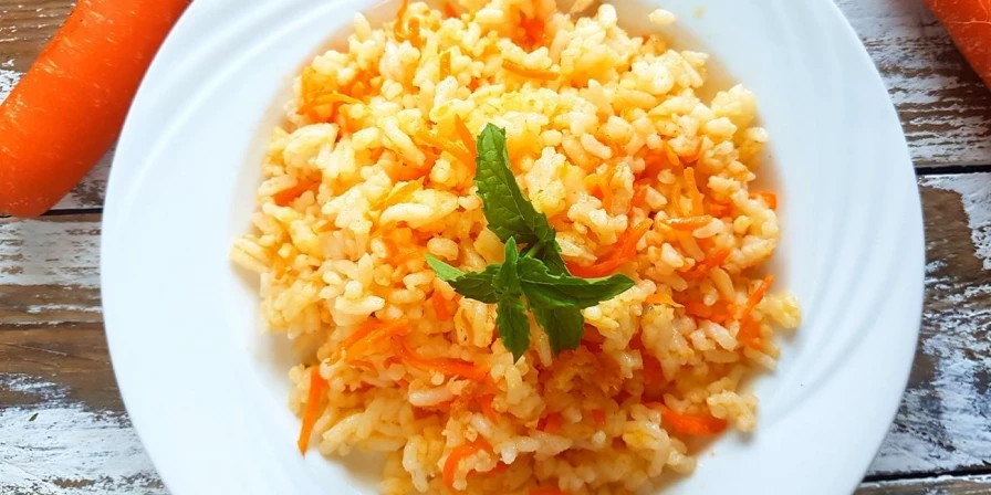 Arroz com cenoura.