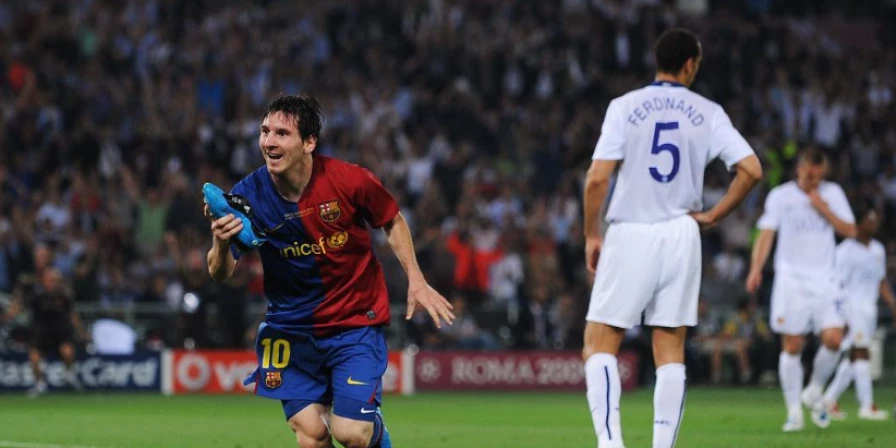 Lionel Messi festeja gol.