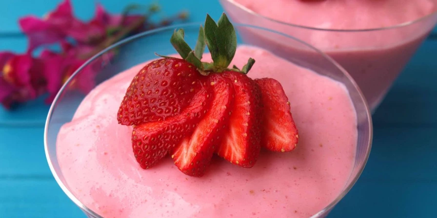 Mousse de morango.
