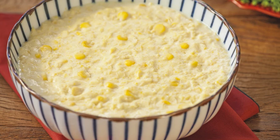 Creme de milho.