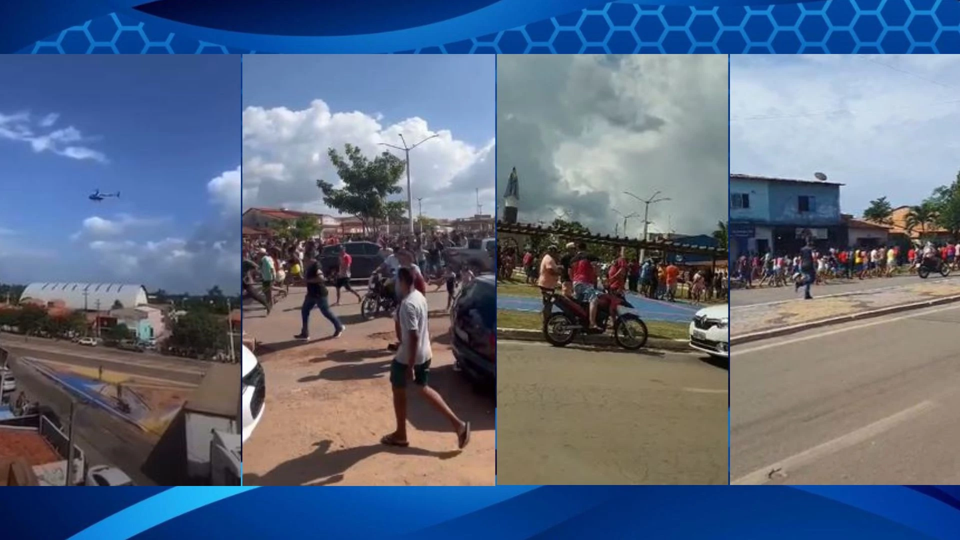 Correria na cidade de Vitória do Mearim. (Foto: Reprodução/Redes sociais)