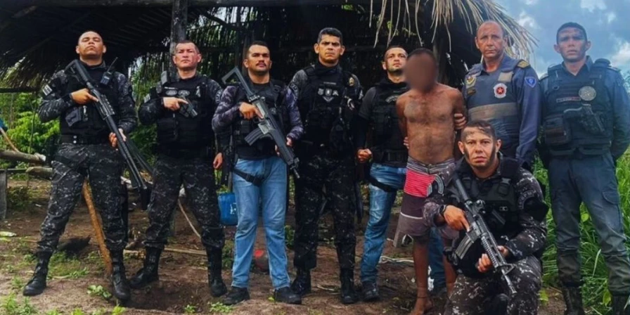 Suspeito foi preso em uma área de mata em João Lisboa.