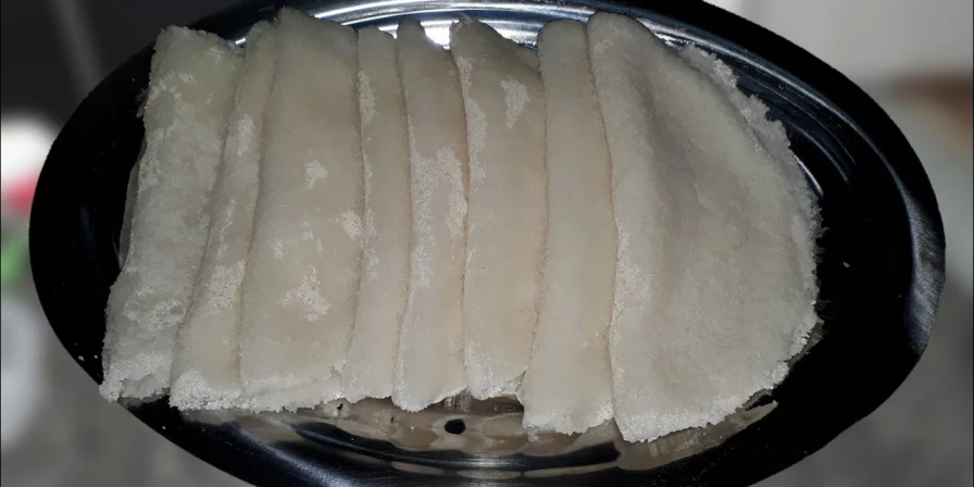 tapioca com leite de coco.