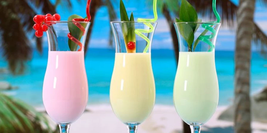 Batida de frutas.