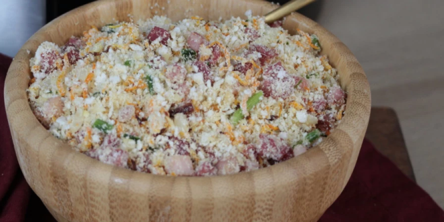 Farofa de água.