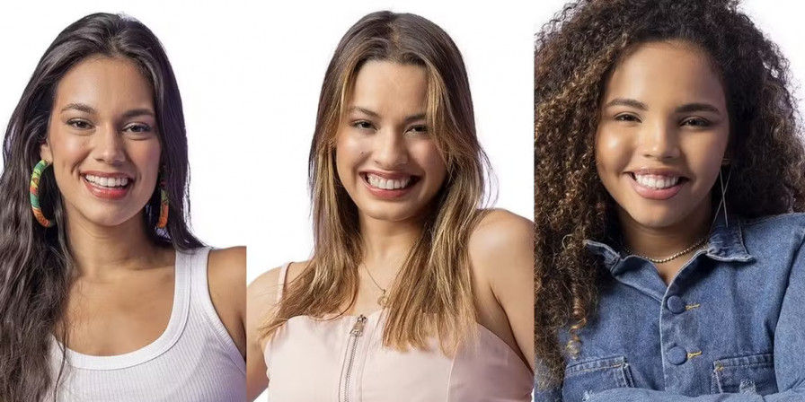 Alana, Beatriz e Pitel lutam pela permanência no BBB 24. (Reprodução / TV Globo)
