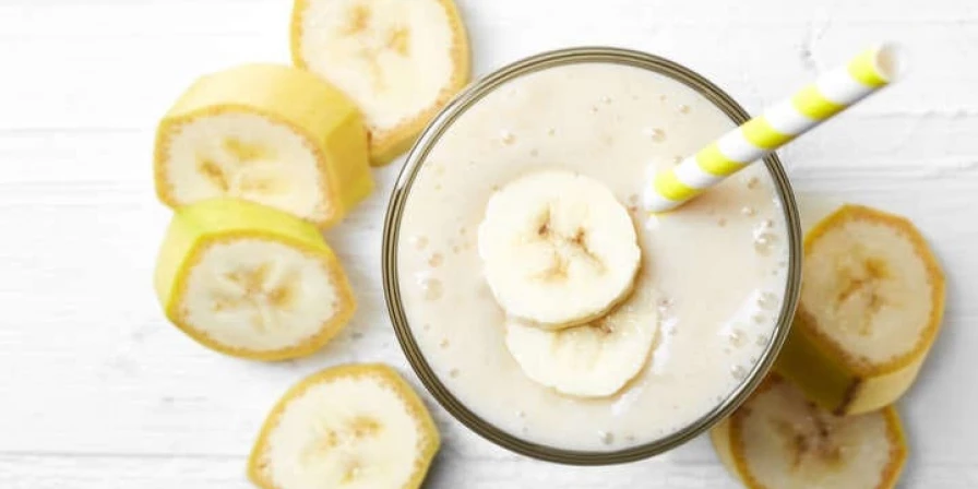 Shake de whey com banana.