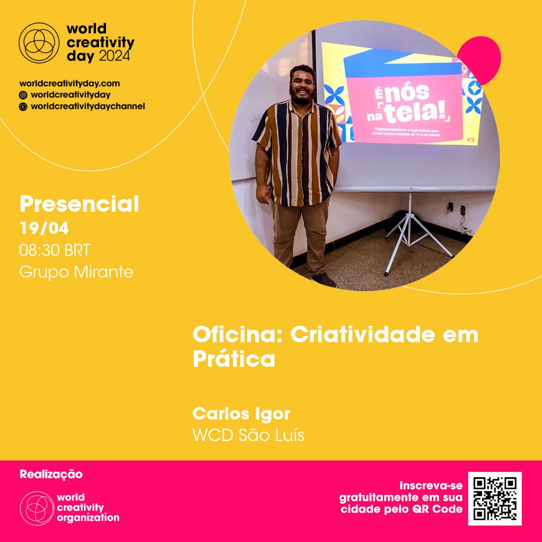 Carlos Igor no World Creativity Day. Foto: Card/Divulgação