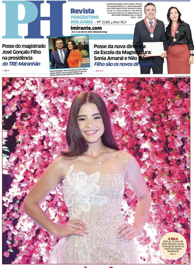 A bela festa de 15 anos de Sofia Adrianny, evento que reuniu muita gente bonita no charmoso Espaço Residencial, é destaque de Capa do PH Revista deste fim de semana