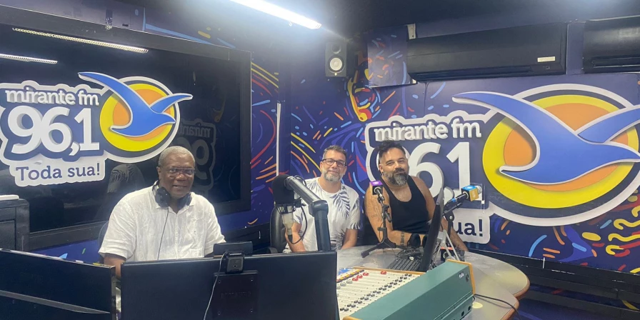 Leonardo Motta e Fabiano Dadado no Plugado, na Mirante FM
