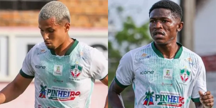 O volante Lucas Santa Helena e o atacante Dieguin foram titulares do Pinheiro no Campeonato Maranhense.