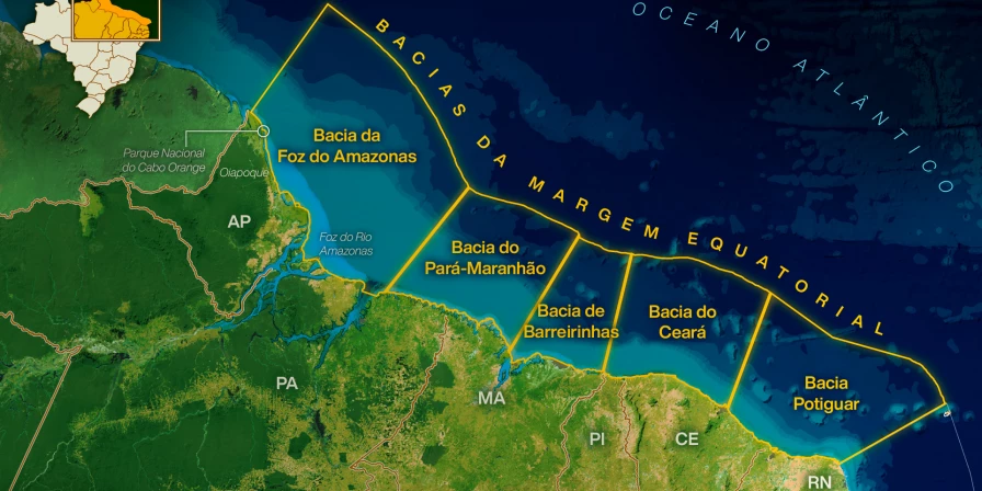 As recentes descobertas de reservas de petróleo no litoral das Guianas chamaram ainda mais a atenção para essa nova fronteira exploratória do país.