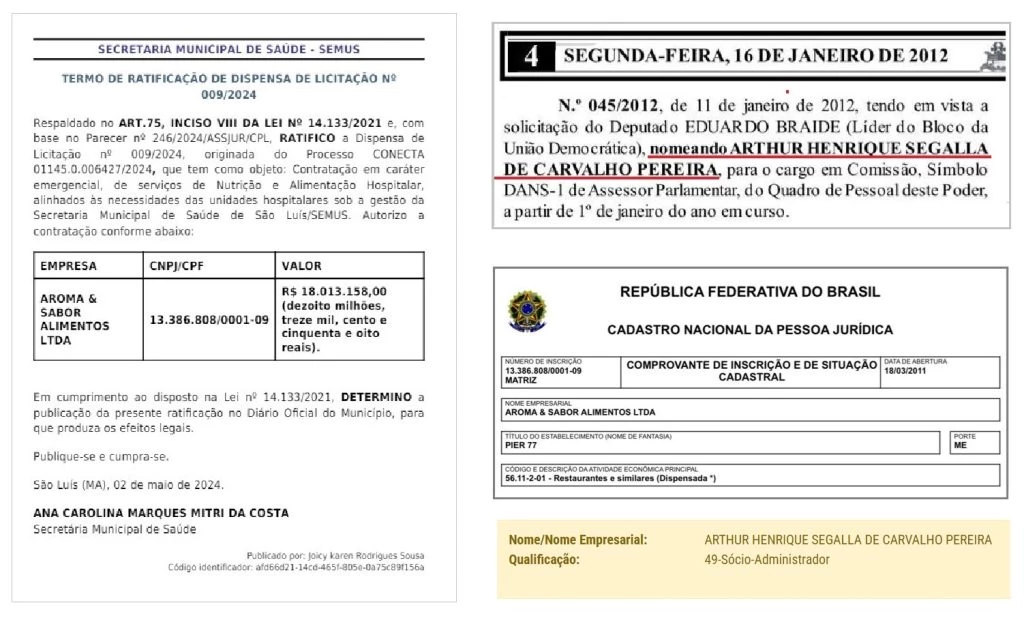 Sócio da empresa contratada, Arthur Segalla Pereira já foi assessor de Braide