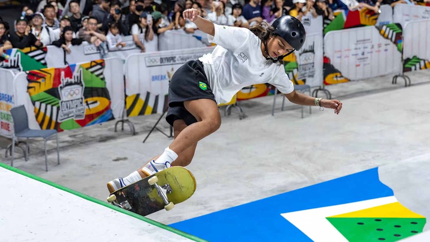 Rayssa Leal venceu o Qualificatório Olímpico de Xangai ( Foto - Kieran Cleeves OIS/IOC. Olympic Information Services OIS)