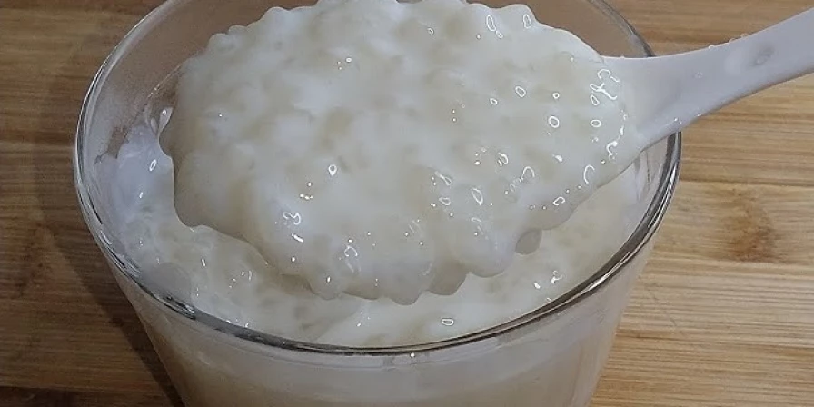 Mingau de tapioca.