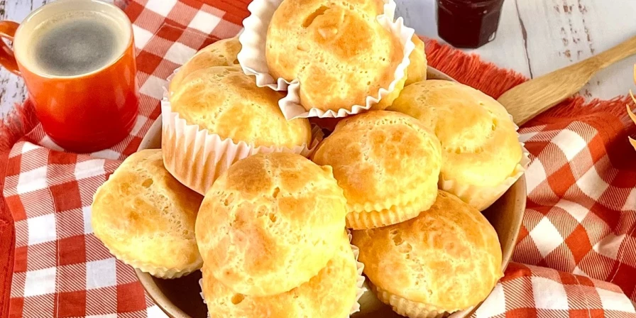 Caso queira agregar ainda mais sabor, experimente o pão de queijo com geleia ou doce de leite, garantindo uma combinação deliciosa entre o salgadinho do queijo e o adocicado.