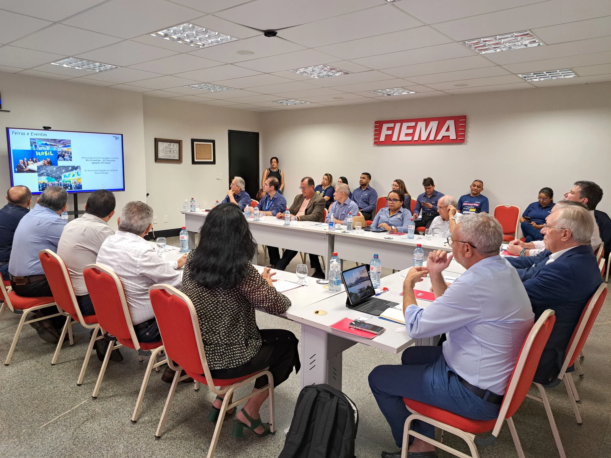 Reunião na FIEMA contou com representantes da FIRJAN, Eneva, Gasmar e Governo do Estado do Maranhão. (Foto: Divulgação / FIEMA)