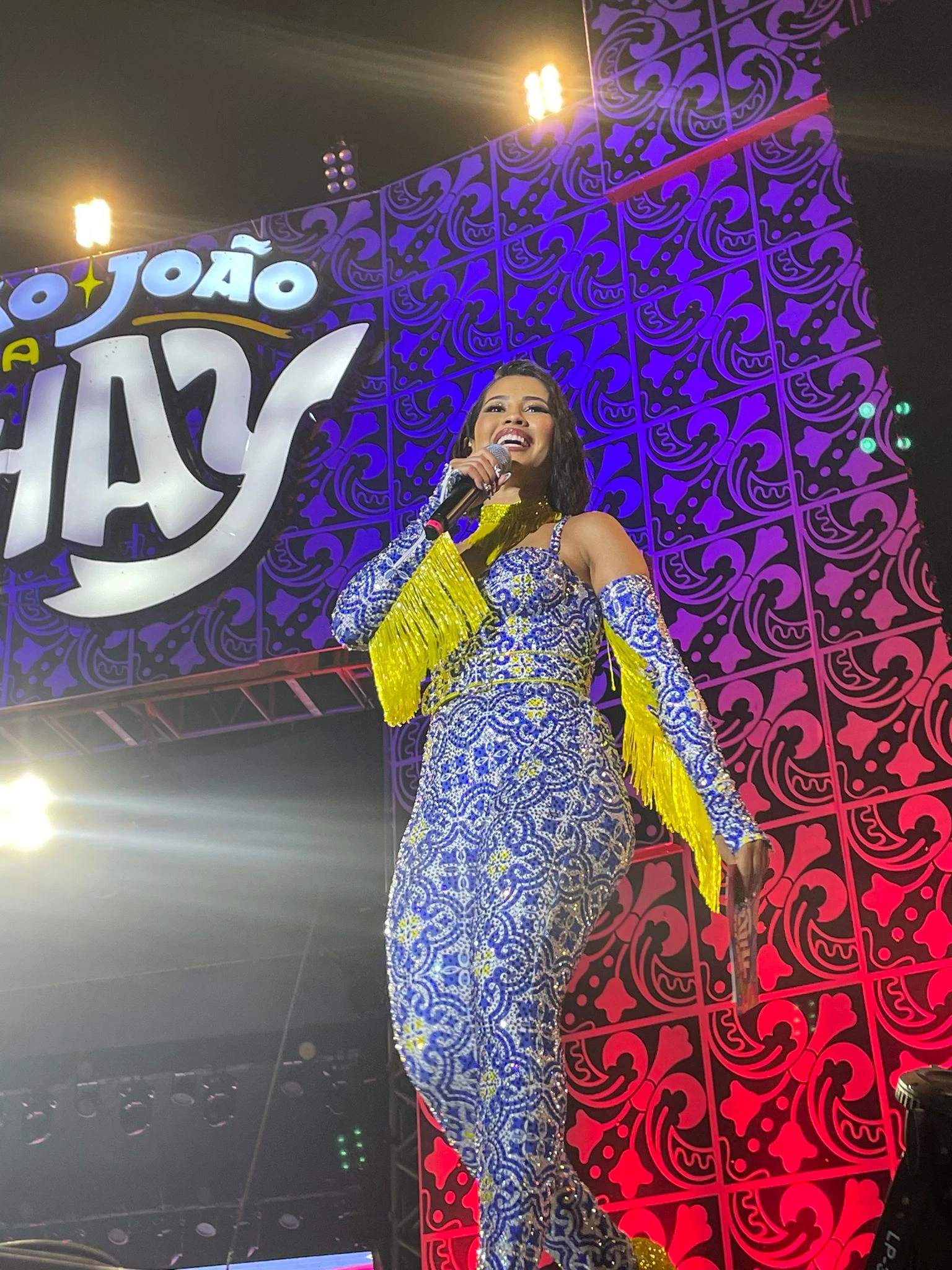 Thaynara OG mais uma vez deixou o público encantado. / Foto: Anne Cascaes/Imirante.com.