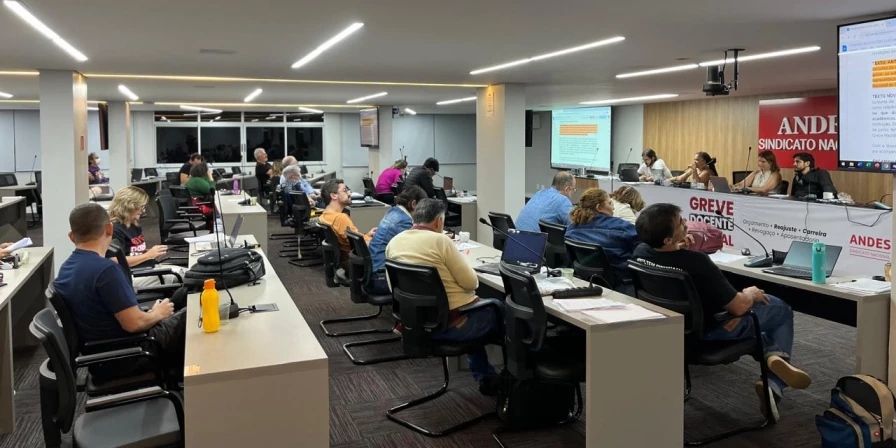 Reunião do Comando Nacional da Greve Docente Federal neste domingo (23).