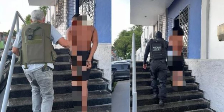 Dois suspeitos de roubos a residências são presos.