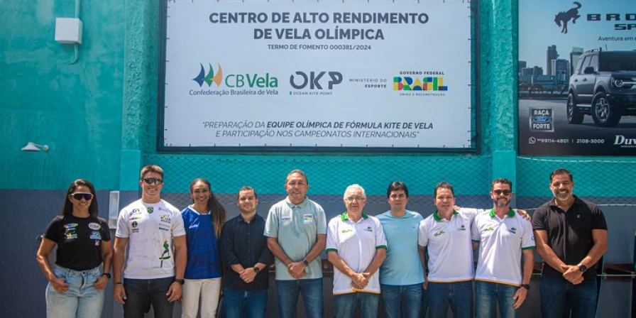 Centro de treinamento recebe visita de ministro dos esportes, André Fufuca, e da secretária Nacional de Esporte, Iziane Castro