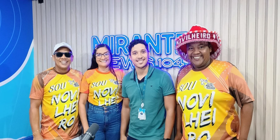 Integrantes do Boi Novilho Branco, convidados da edição desta sexta-feira (12) do programa Arraial Mirante News