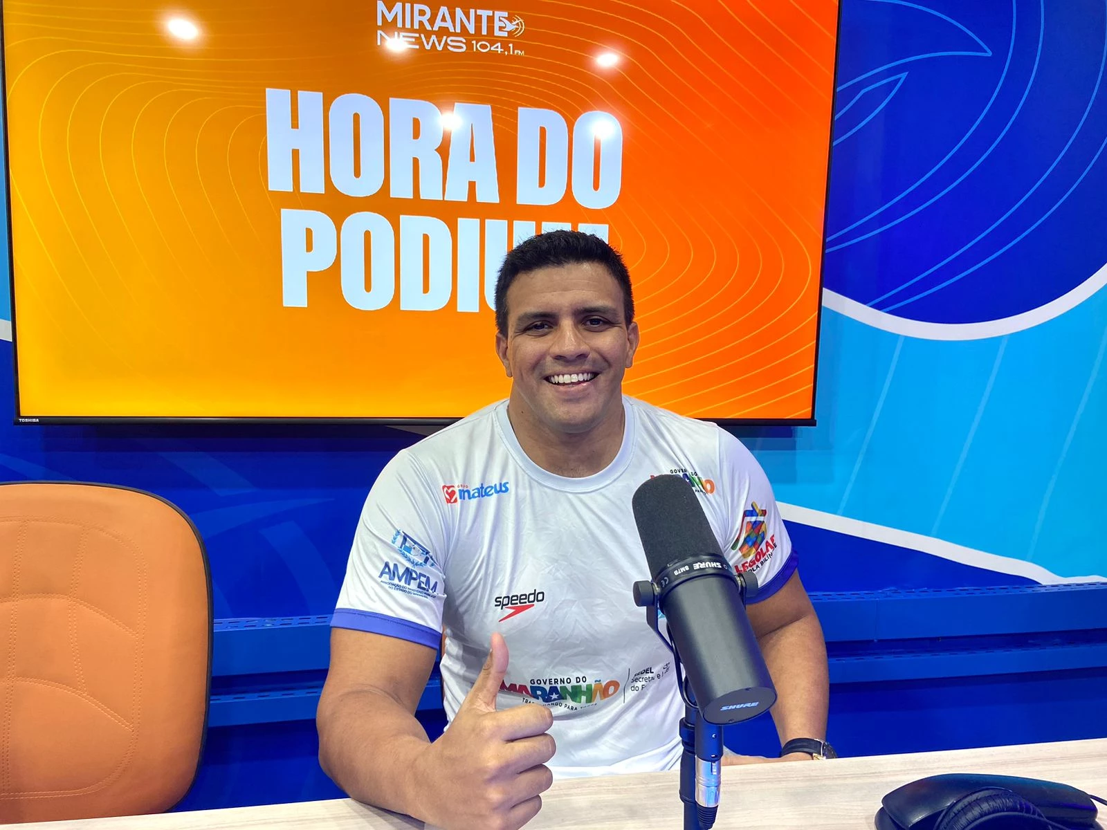 Frederico Castro, que já esteve na Mirante News FM e grande nome da natação, estará na agenda no fim de semana