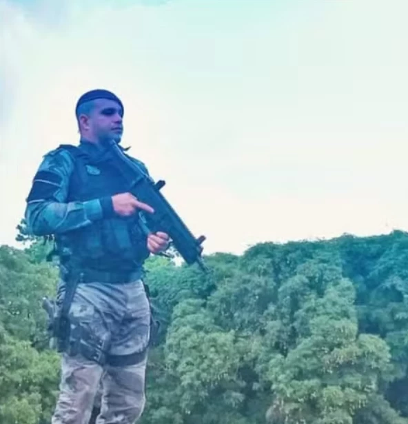 O PM Orlando Cardoso Neto era cabo, lotado na Ronda Ostensiva Tático Móvel (Rotam). / Foto: Divulgação.