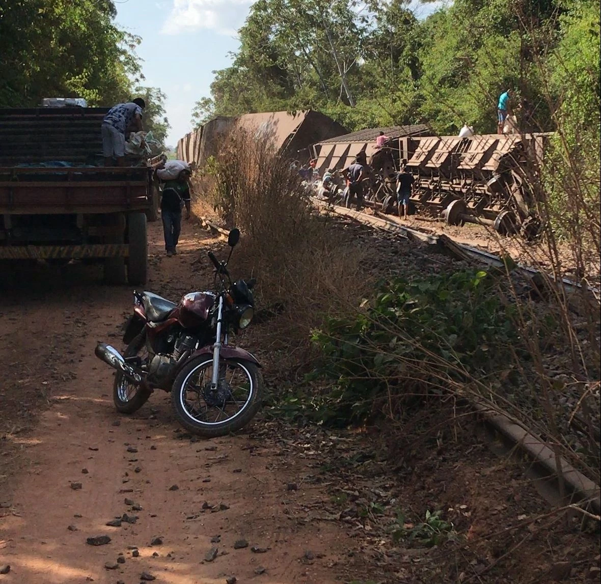 Acidente com trem registrado no interior do Maranhão. (Foto: Divulgação)
