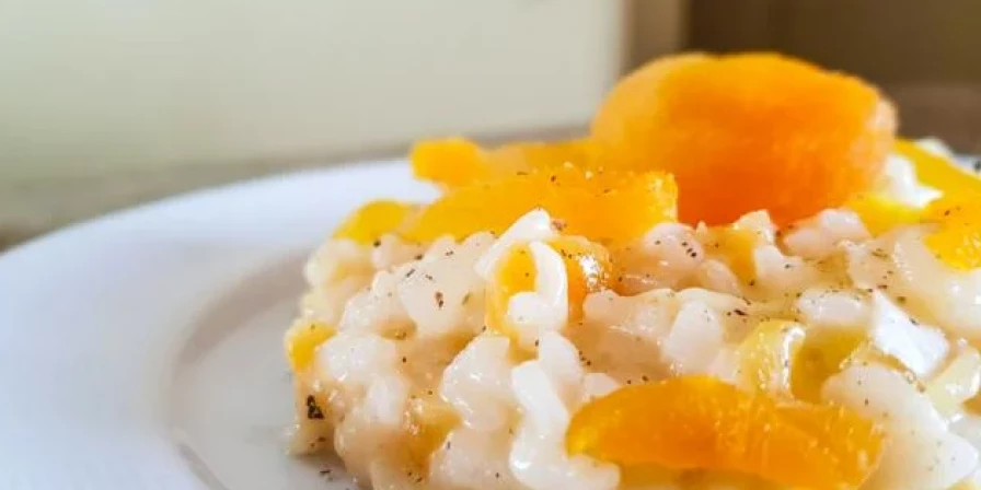 Risoto de queijo brie.