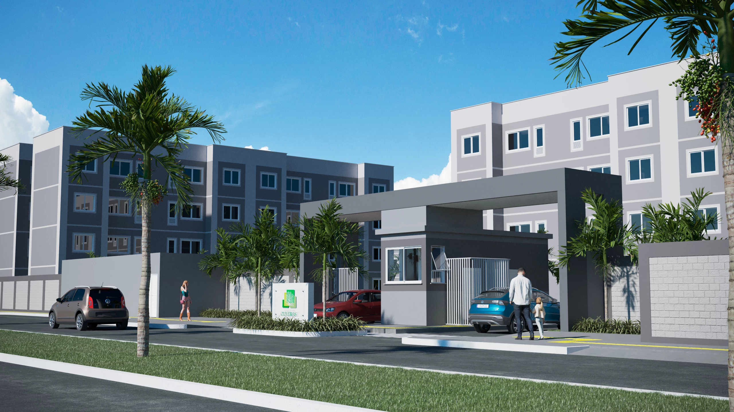 Entrada do Condomínio Village das Oliveiras, em Imperatriz. (Foto: Divulgação / Canopus Construções)