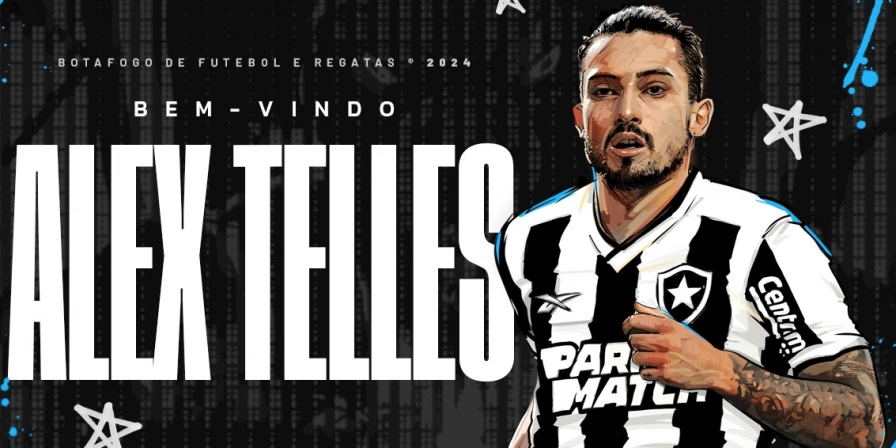 Alex Telles, lateral-esquerdo do Botafogo.