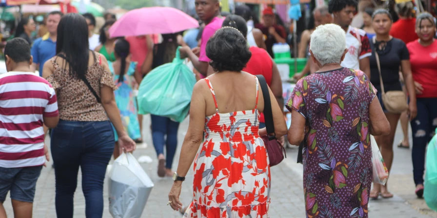 Rua Grande, principal centro de compras em São Luís.