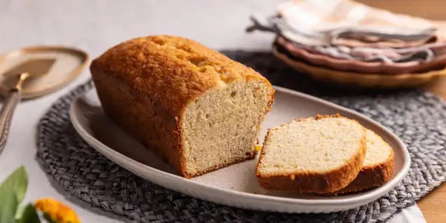 Bolo de banana sem açúcar.