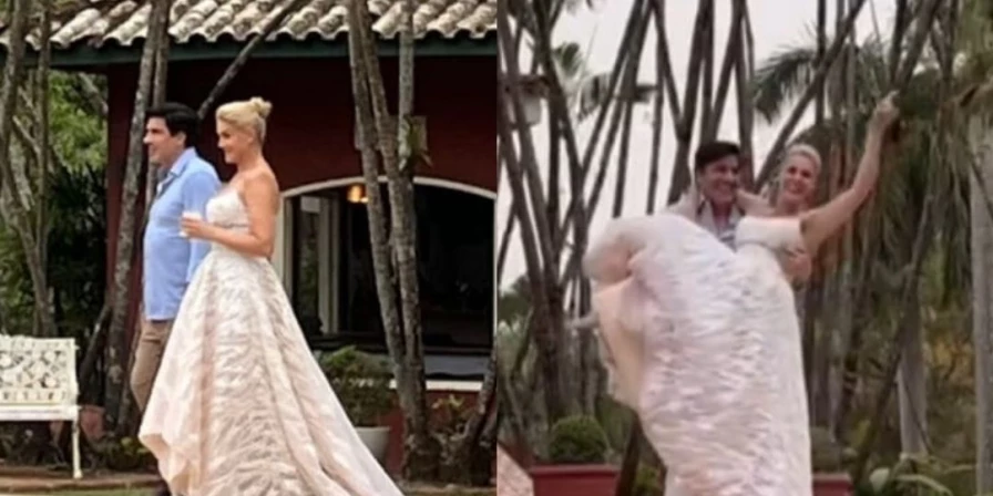 Ana Hickmann e Edu Guedes oficializam noivado.